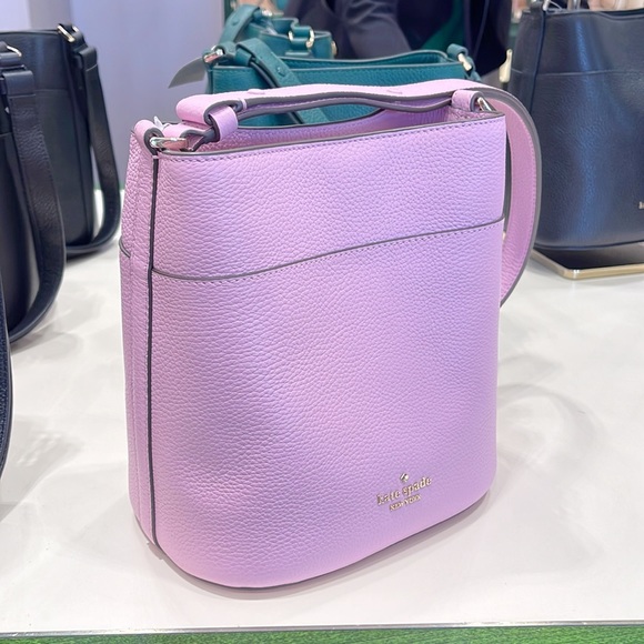 Kate Spade Leila small bucket bag color: quartz pink
NWT - Picture 2 of 16